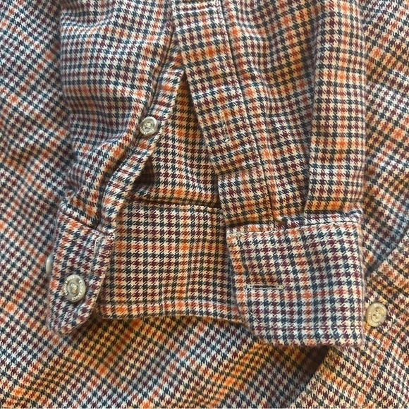 Eddie Bauer Men's Tall 3XL Flannel Multicolor Houndstooth Checked Long Sleeve - Picture 6 of 16